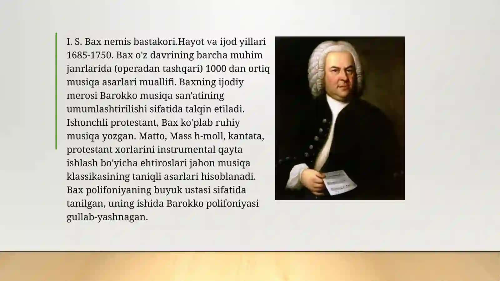 Baxning hayoti va ijodi 2