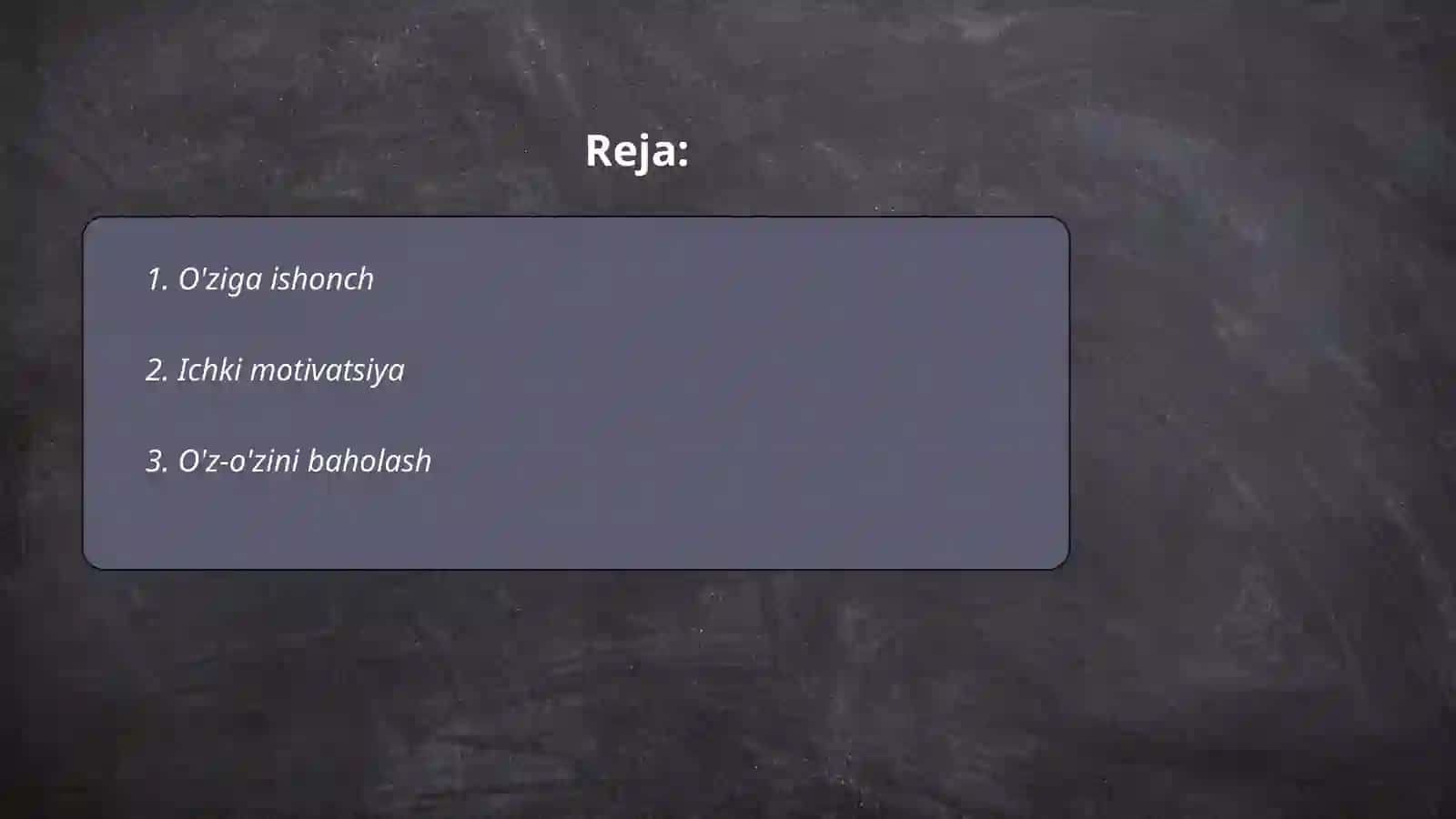 O'ziga ishonch 2