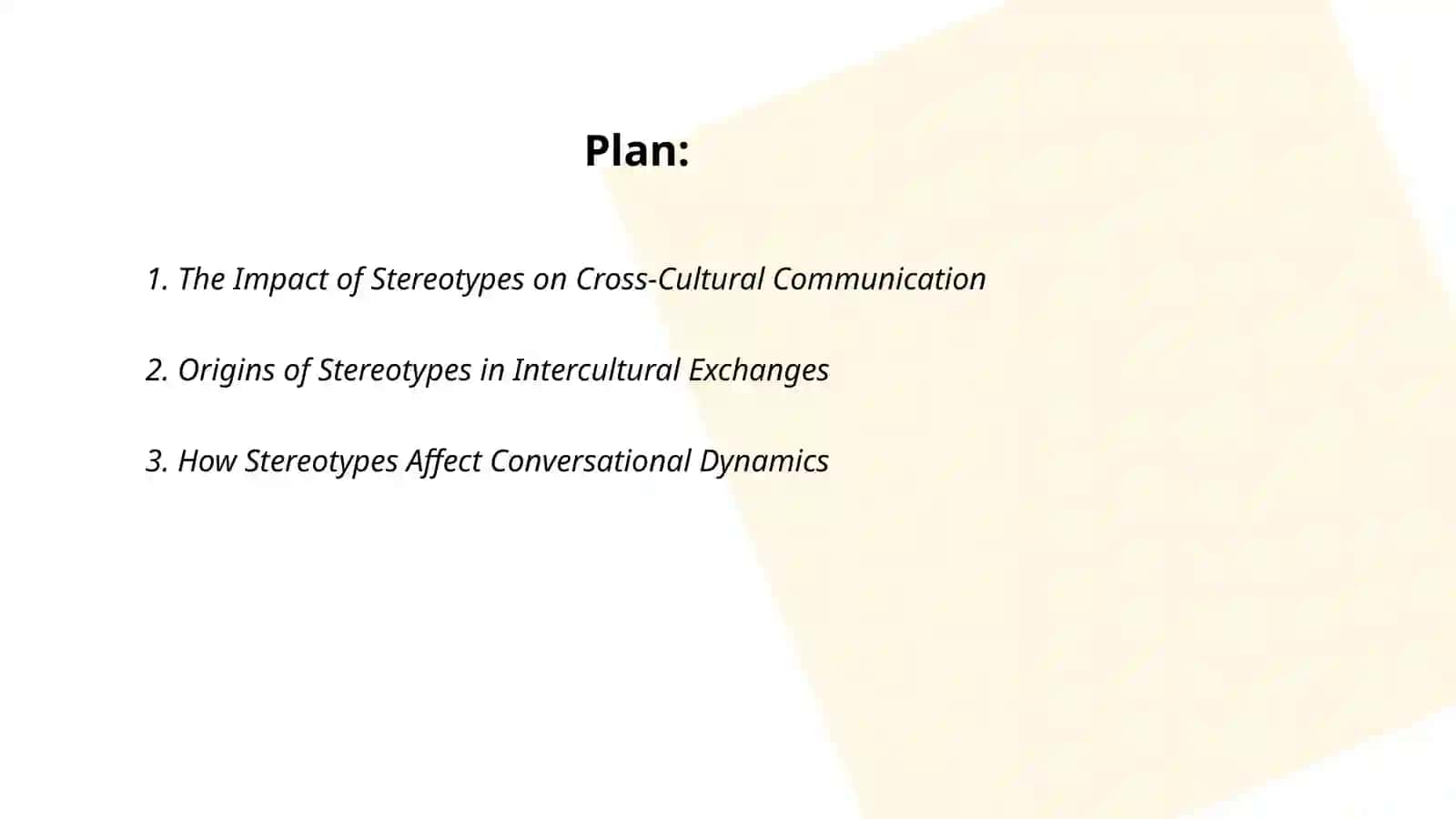 Extralinguistic issues in cross-cultural communication: Stereotypes 2