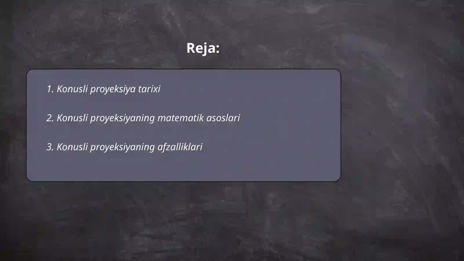 Konusli prayeksiya turlari 2