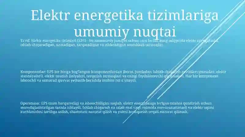 Electric Power Systems 2
