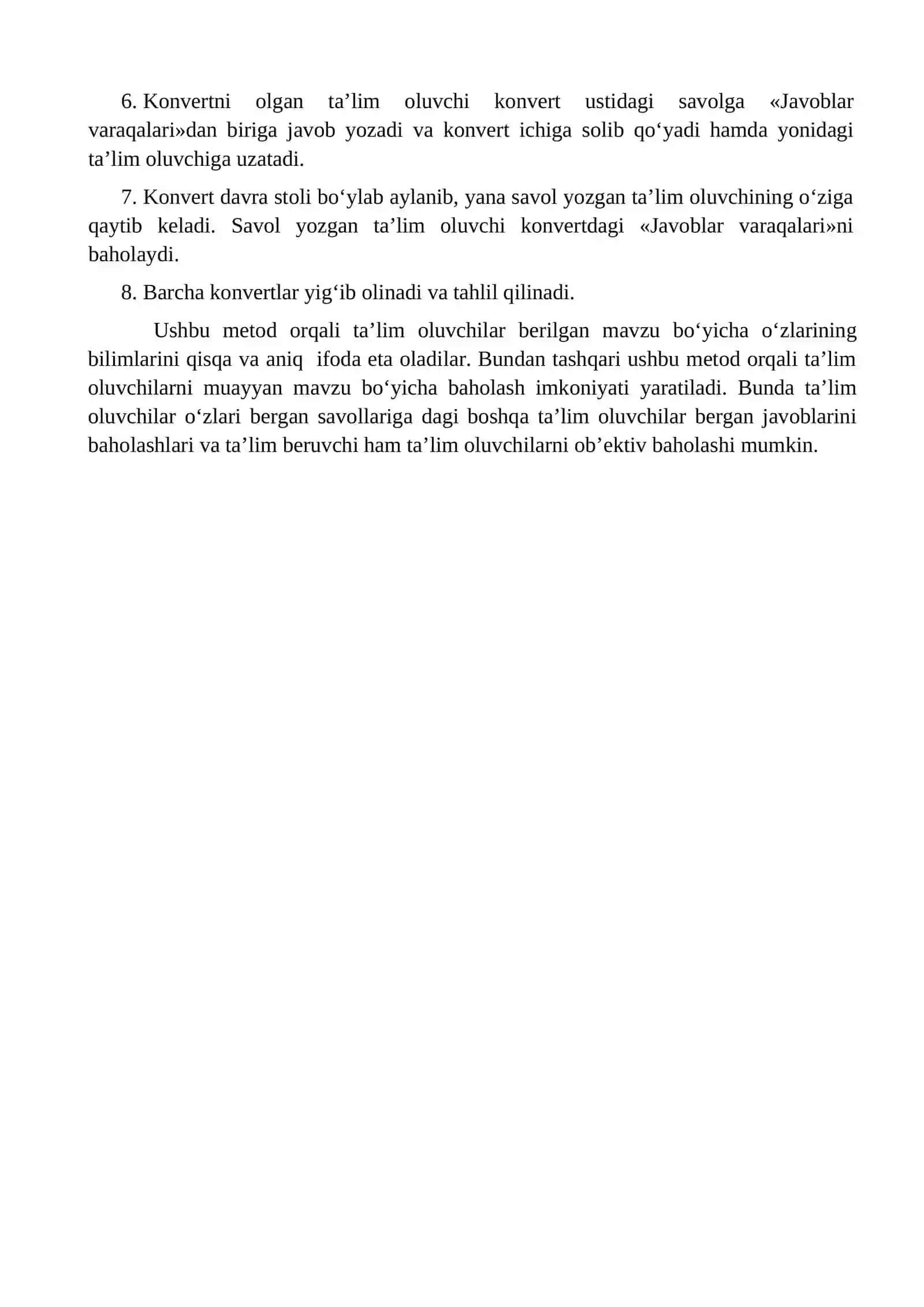 “Davra subhati” metodi 2