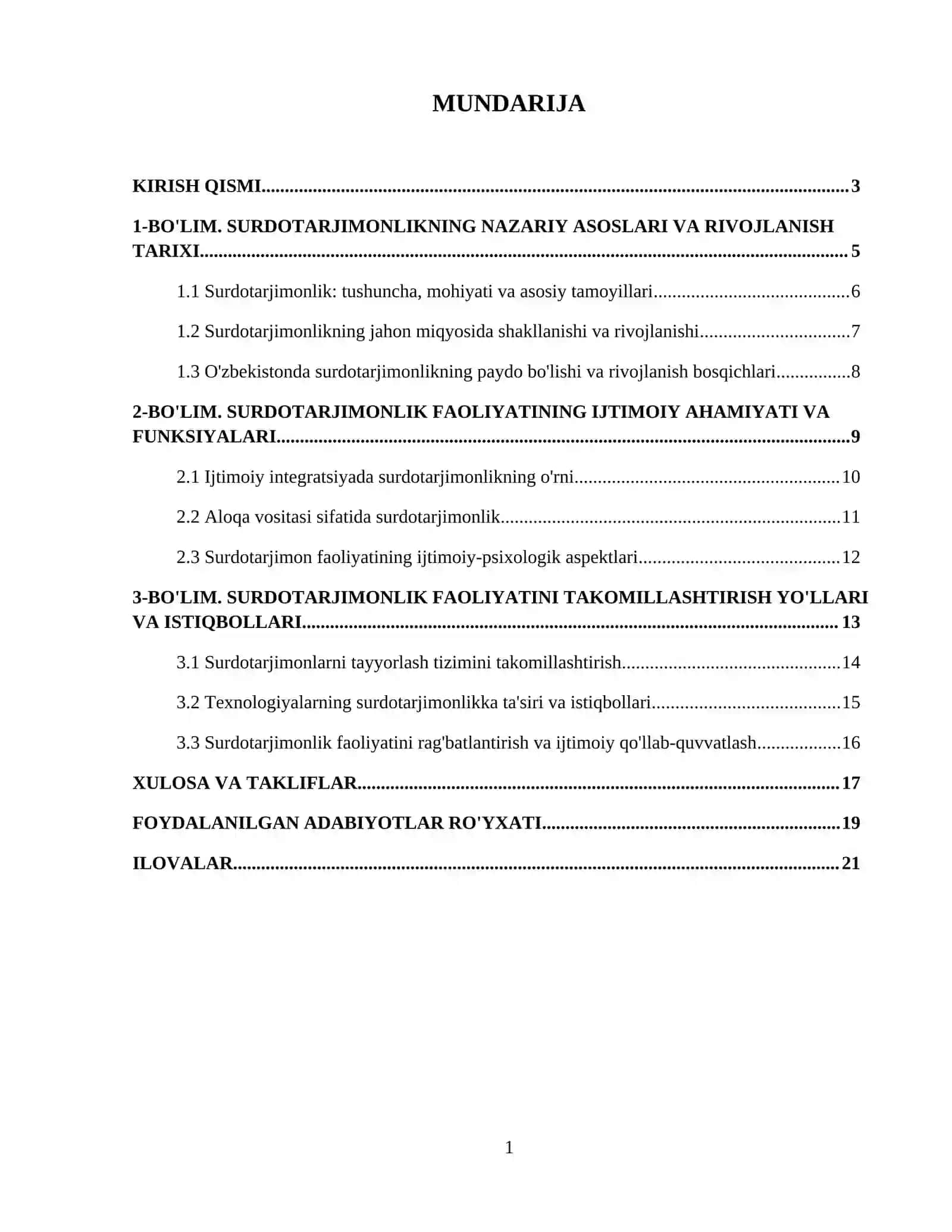 Surdotarjimonlik praktikumi fanidan KURS ISHI 2