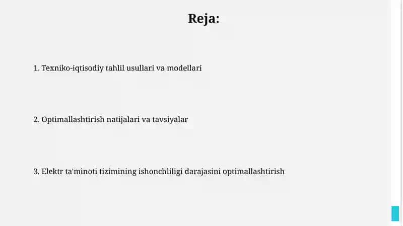 Texniko-iqtisodiy tahlil usullari va modellari 2