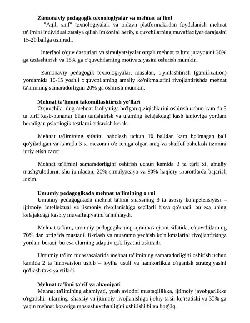 Mehnat tarbiyasi umumiy pedagogikasi 2