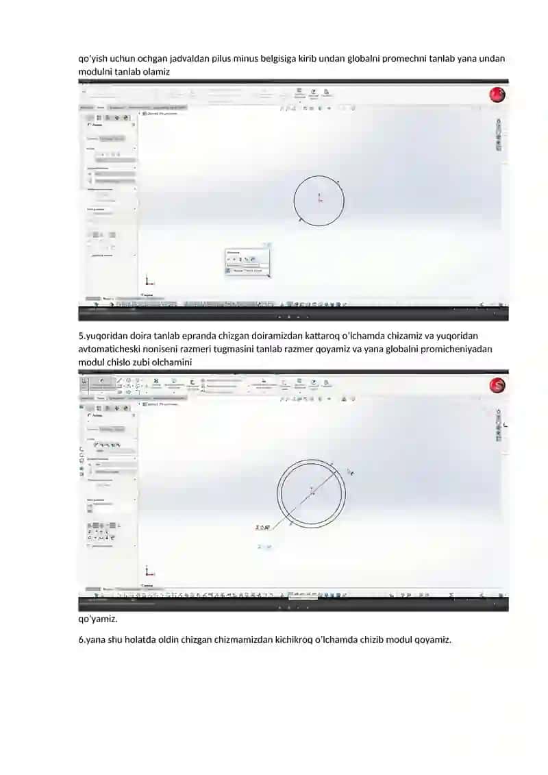 Tishli g’ildirak detalini loyihalash 2