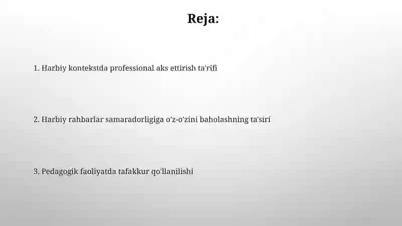 Pedagogik faoliyatda kasbiy refleksiya 2