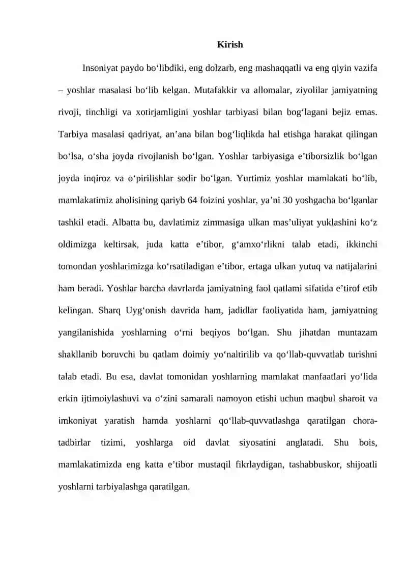 A.Fitratning “OILA ASARI”da oila qurish tartiblari va farzand tarbiyasi masalasi 2