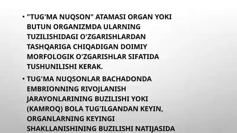 Qon-tomir tug'ma rivojlanish nuqsonlari 2