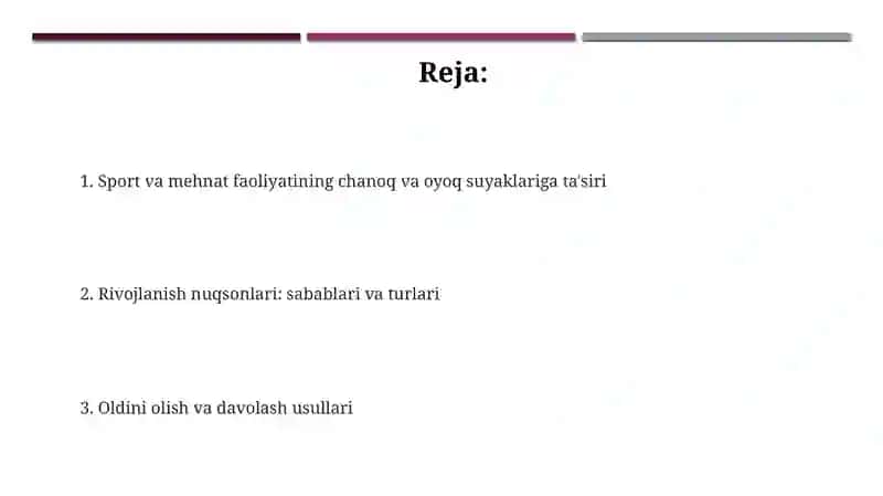 Sport va mehnat faoliyatini chanoq va oyoq suyaklariga ta'siri 2