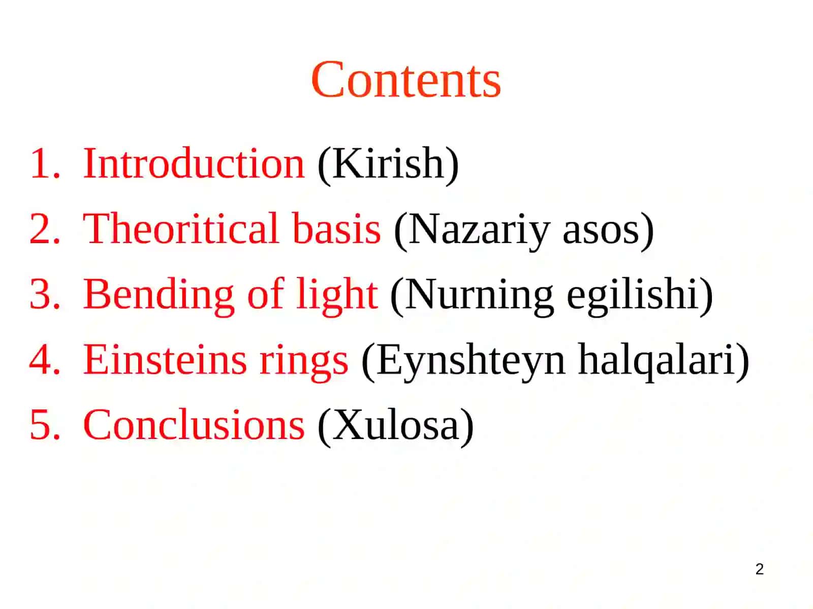 GRAVITATSION LINZALANISH VA EYNISHTEYIN HALQALARI 2