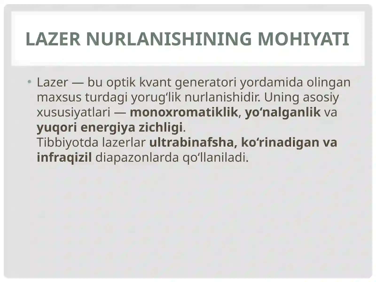STOMATOLOGIYADA LAZER TERAPIYASI 2
