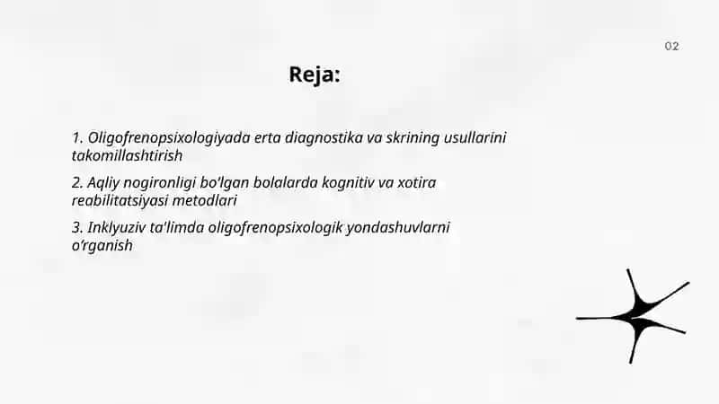 Oligofrenopisixologiya fanida olib borilyotgan ilmiy - tadqiqot ishlar 2