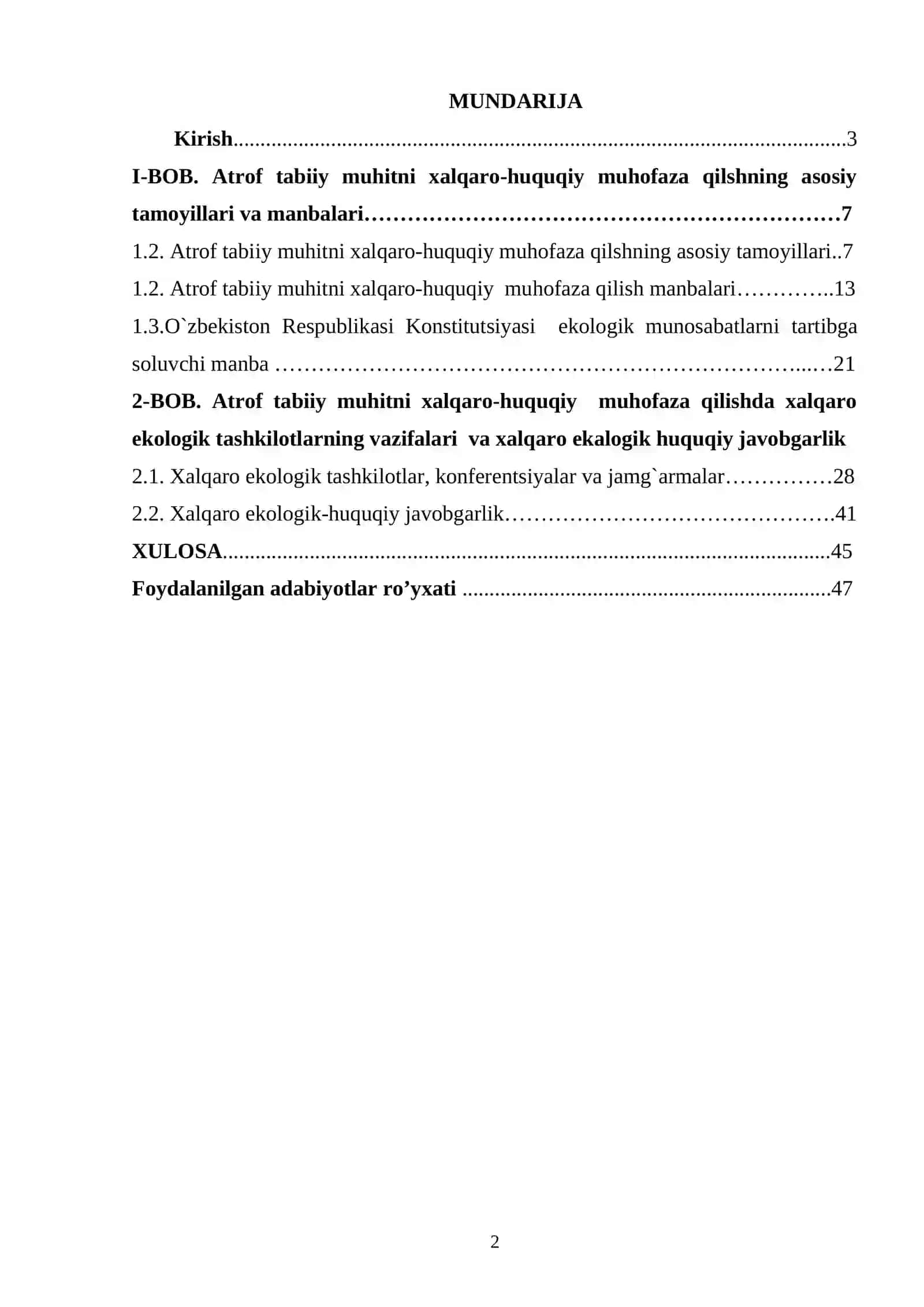 Xalqaro atrof muhit huquqi 2