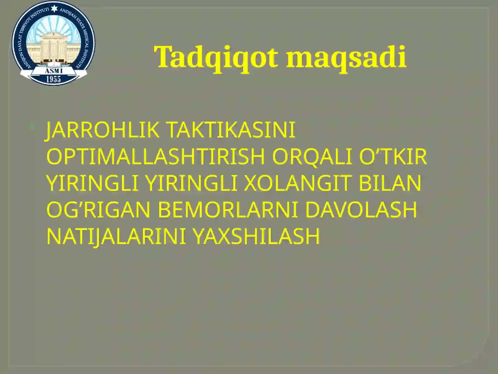 JARROHLIK TAKTIKASINI OPTIMALLASHTIRISH 2