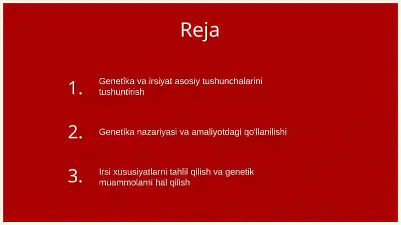 Genetika va irsiyat 2