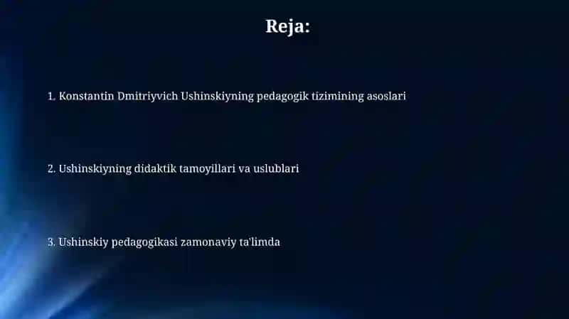 Konstantin Dmitriyevich Ushinskiyning pedagogik tizimi 2