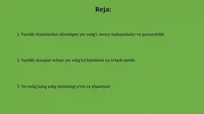 Soligʼning normativ-huquqiy asoslari 2