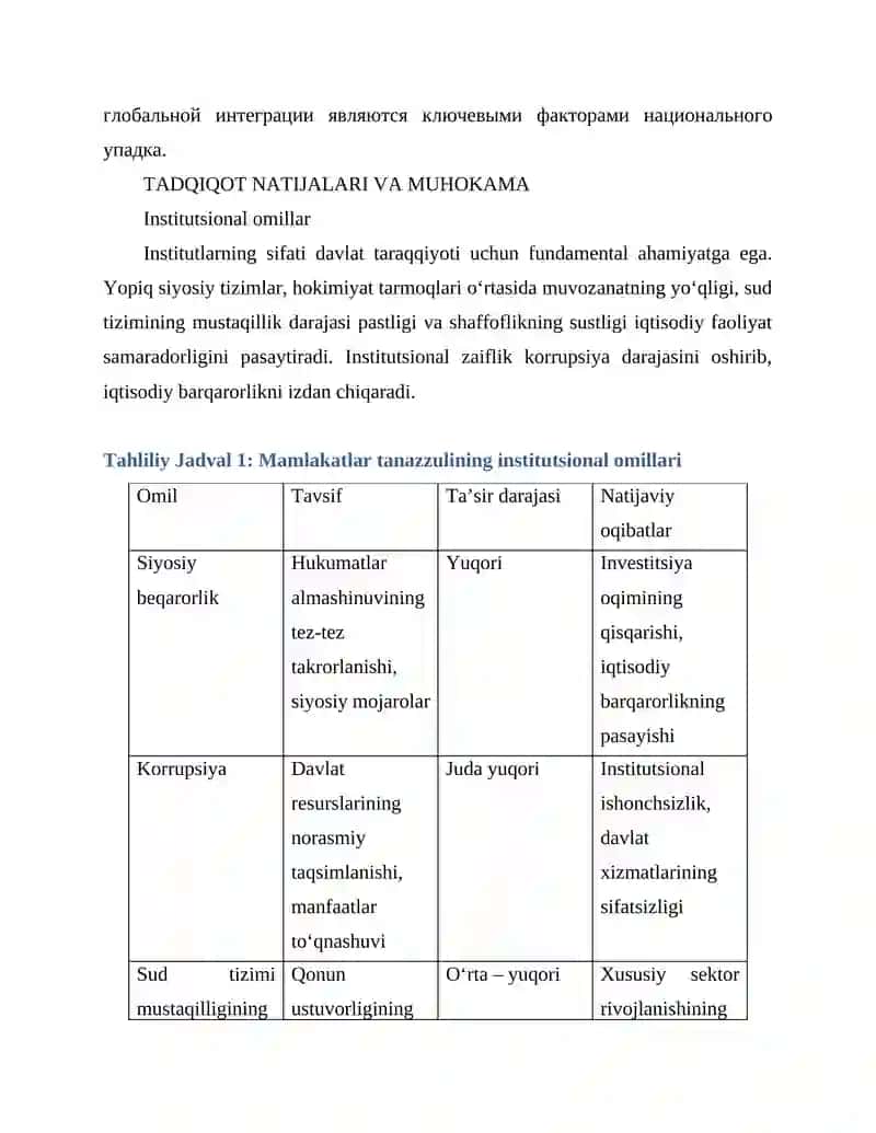 MAMLAKATLAR TANAZZULI, QUDRAT, FAROVONLIK VA KAMBAG‘ALLIK MANBALARI 2