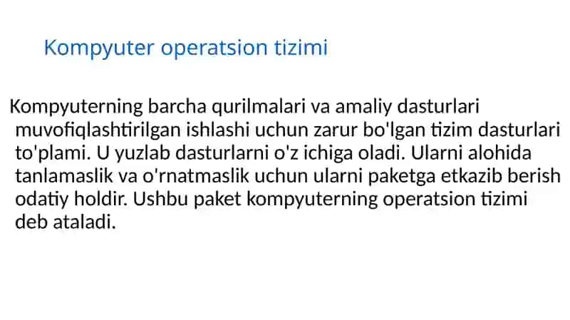Windows Operatsion Tizim 2