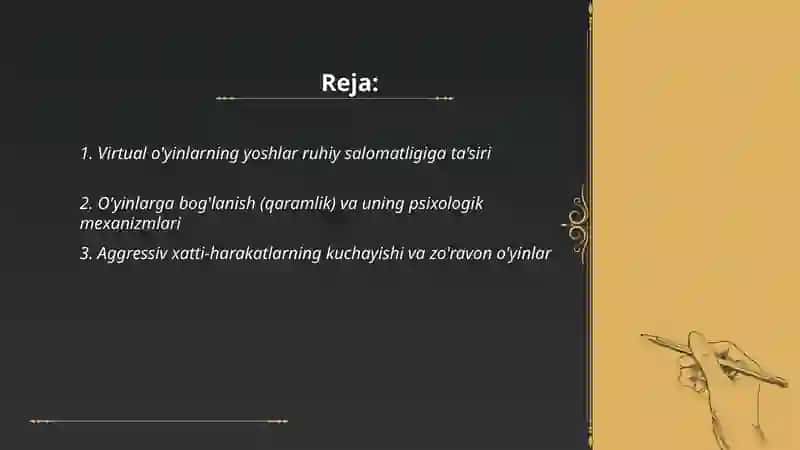 Virtual o'yinlarning yoshlar ruhiy salomatligiga ta'siri 2