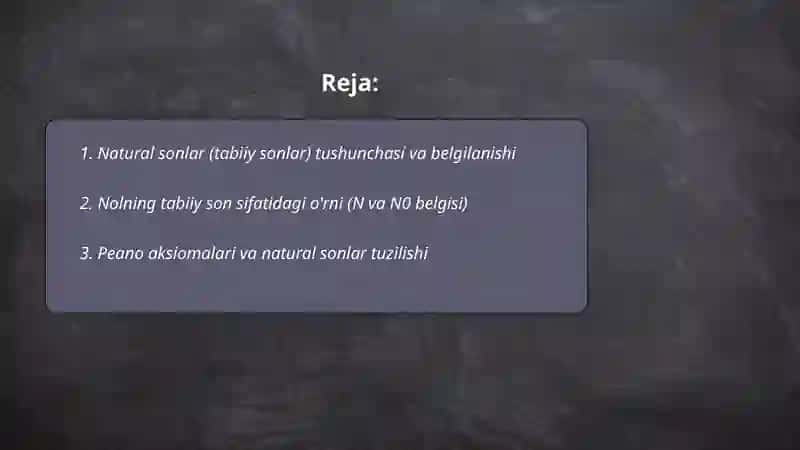 Natural son va nol tushunchasi 2