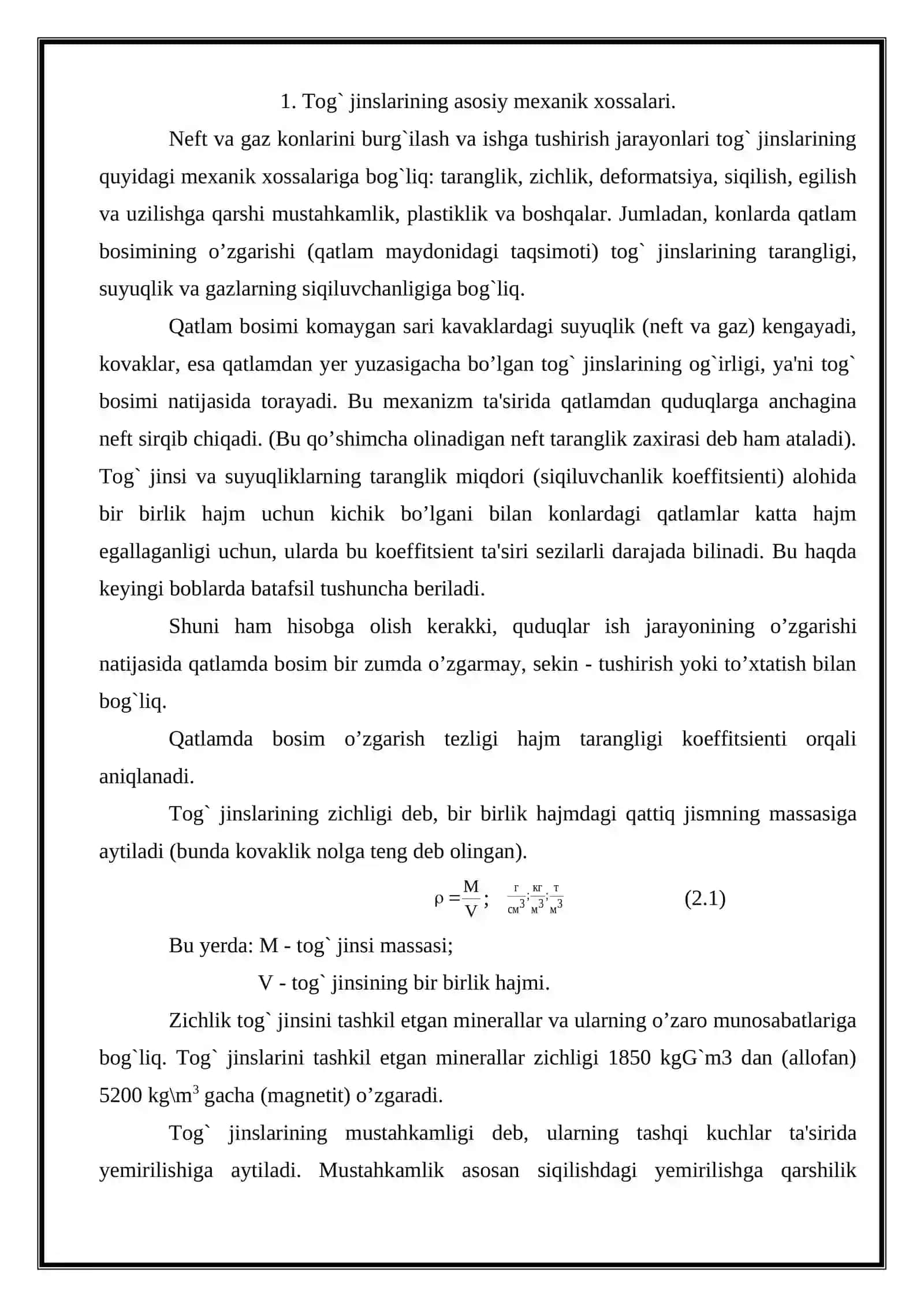 Tog’ jinslarining asosiy fizik-mexanik xossalari 2