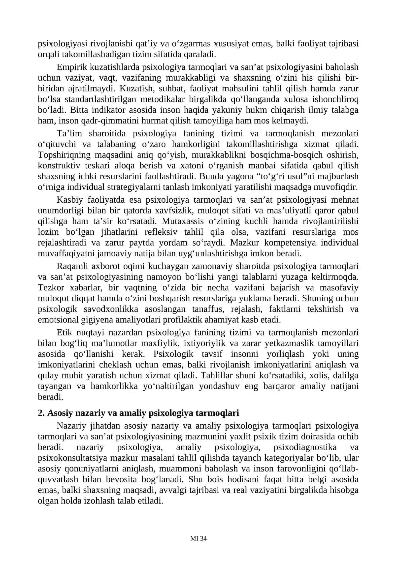 Psixologiyaning tarmoqlari. San’at psixologiyasi 2