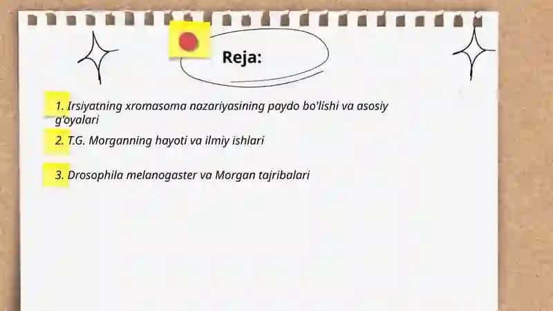 Irsiyatning xromasoma nazariyasi 2