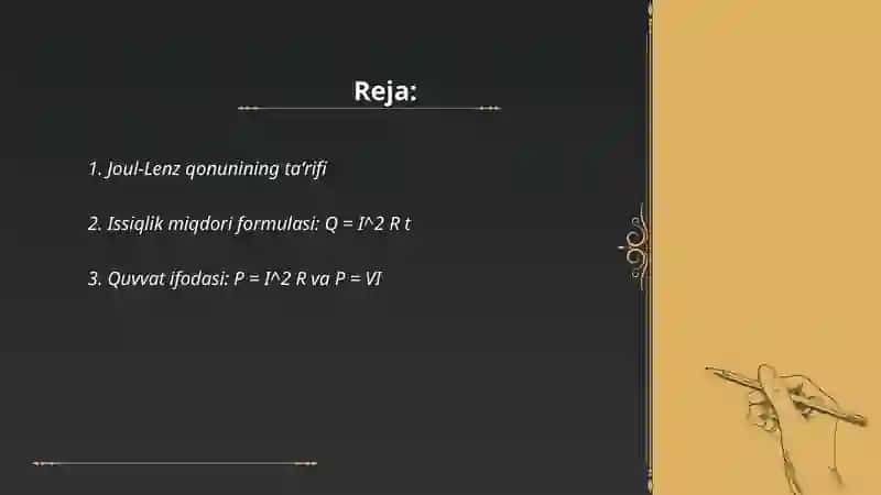 Joul lens qonuni 2