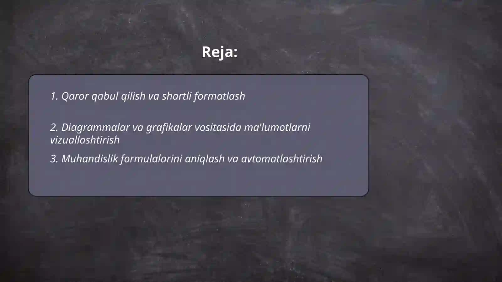 Ms Excel dasturida muhandislik masalalarini yechish 2