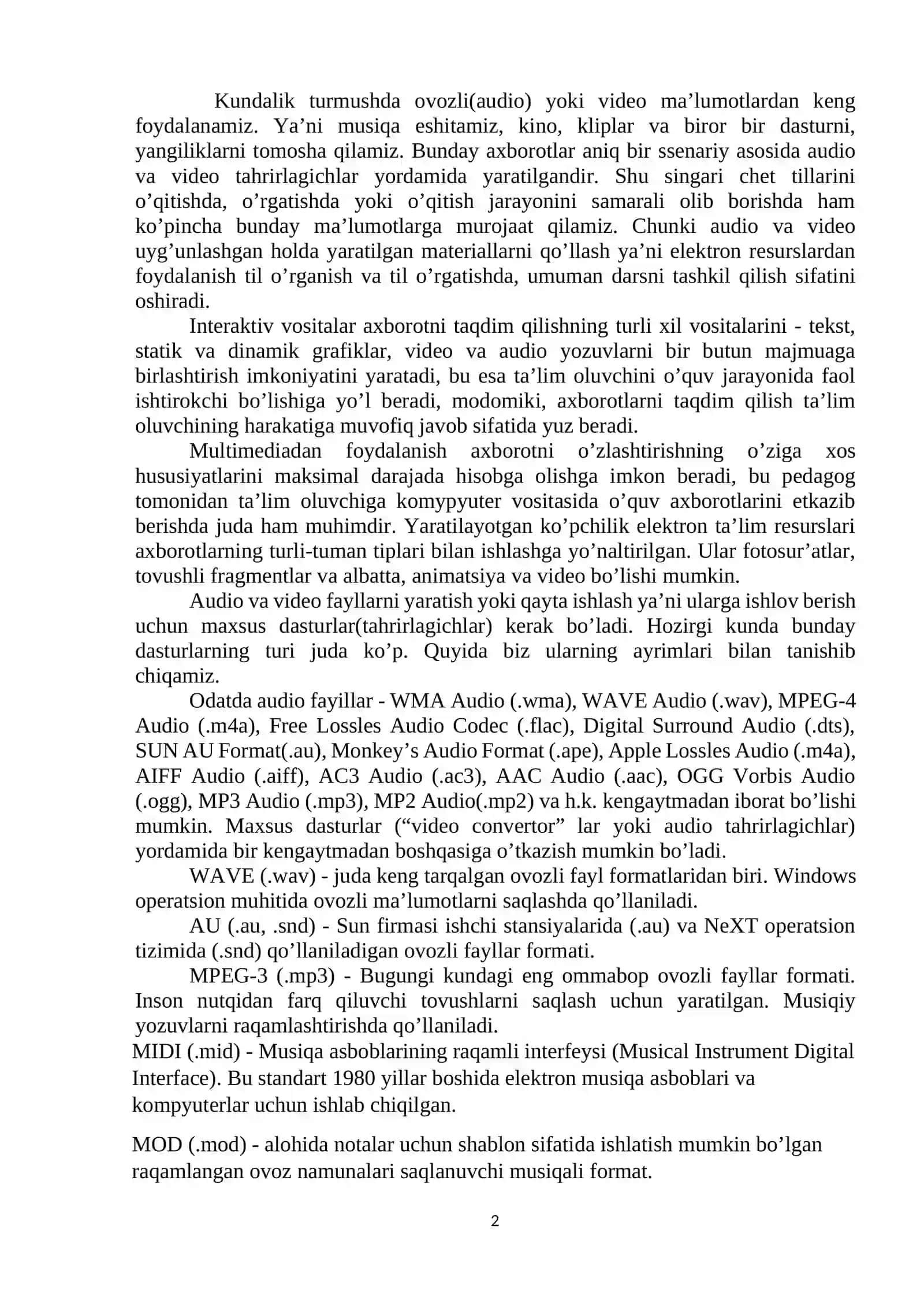 Sound forge dasturi va uning imkoniyatlari 2