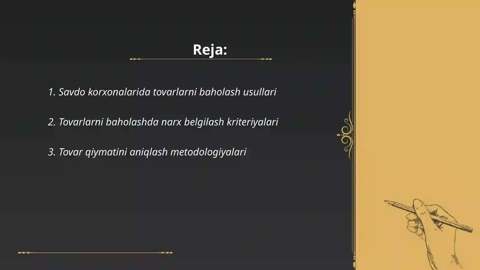 Savdo korxonalarida tovarlarni baholash 2