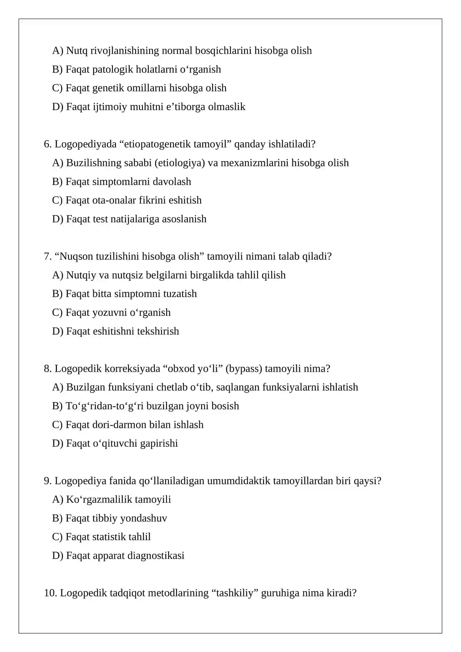 Logopediya fanining metod va tamoyillari 2