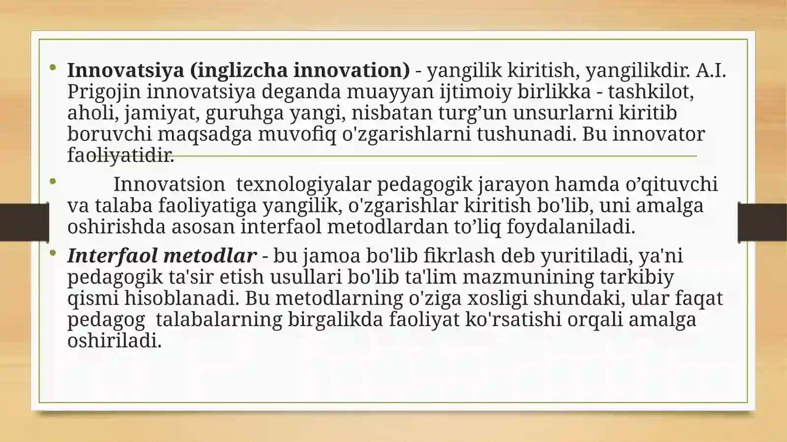Ta’limda innovatsion jarayonlar 2