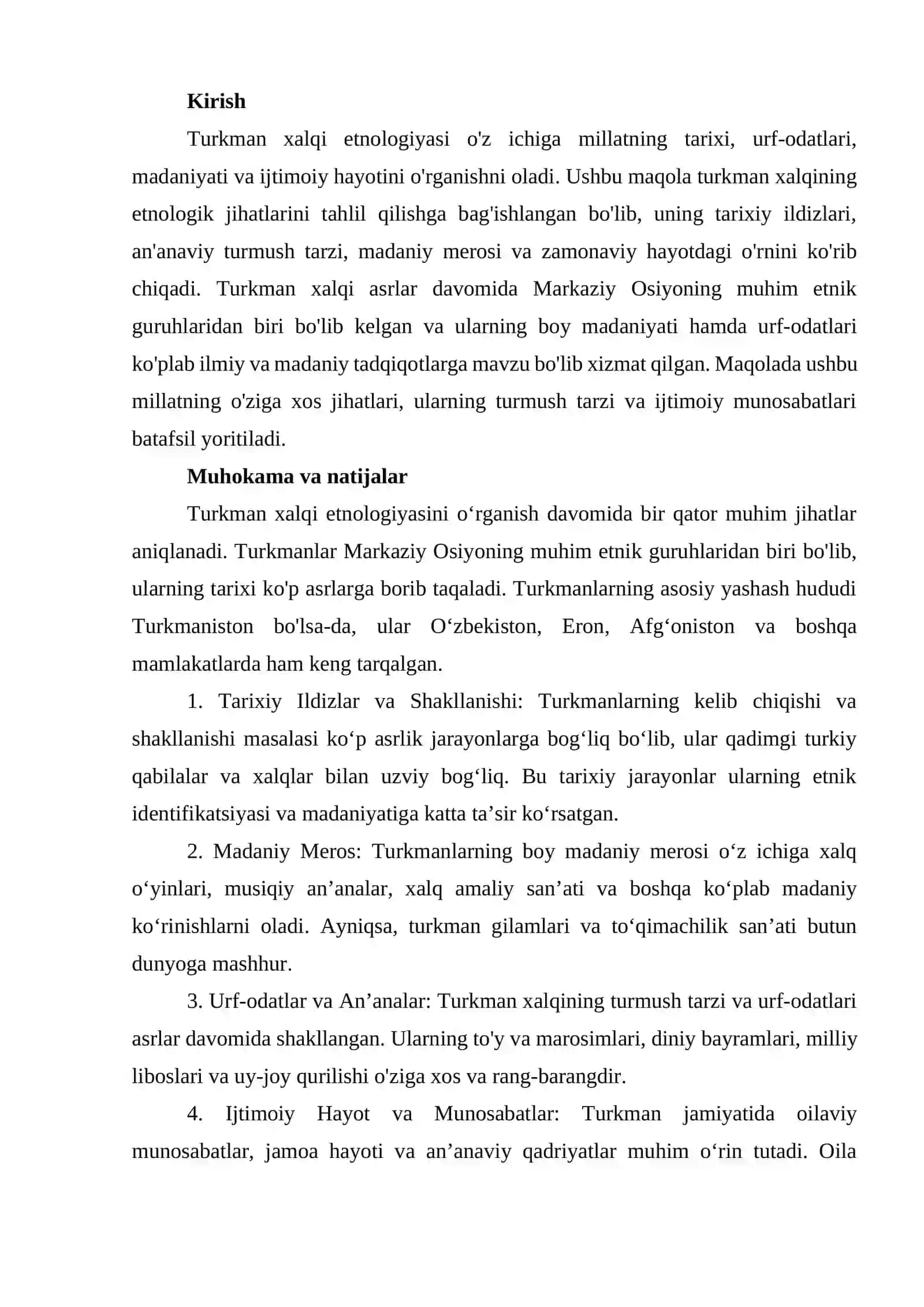 TURKMAN XALQI ETNALOGIYASI 2