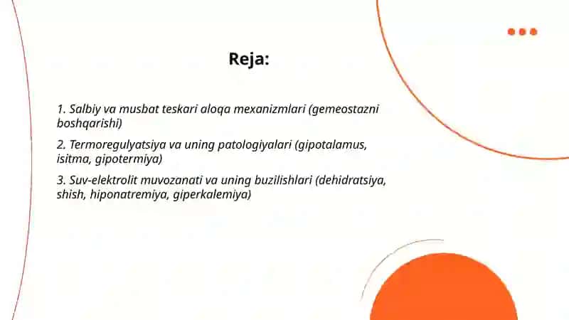 Gemeostaz mexanizmlari va uning patalogiyasi 2