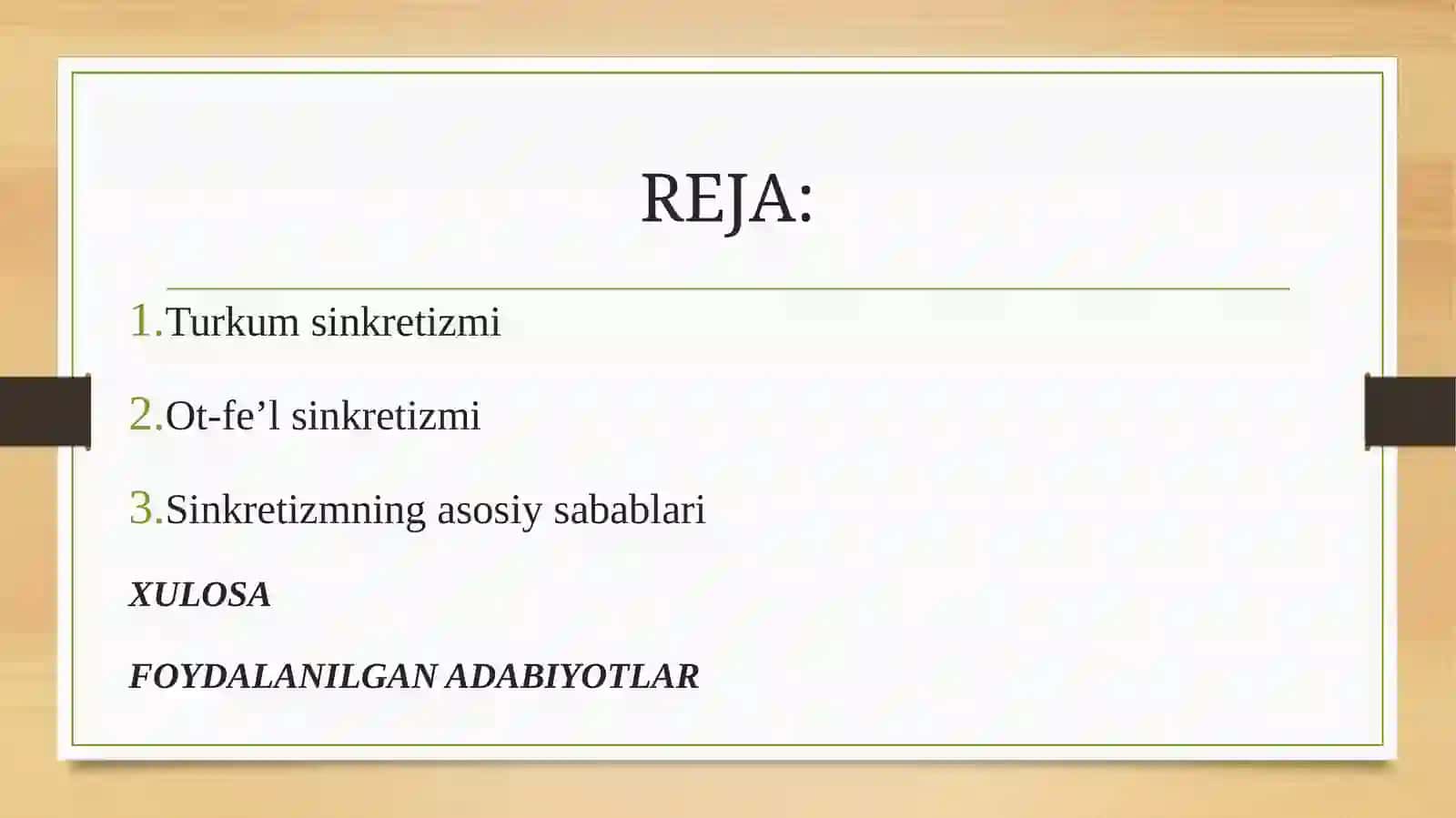 TURKIY TILLARDA TURKUM SINKRATIZM. OTFEʼLSINKRATIZM 2