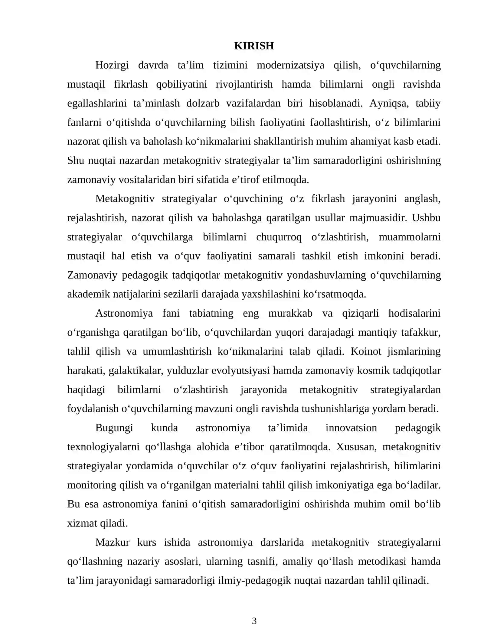 ASTRONOMIYA TA’LIMIDA METAKOGNITIV STRATEGIYALARNI O‘RGANISHNING PSIXOLOGIK ASOSLARI 2