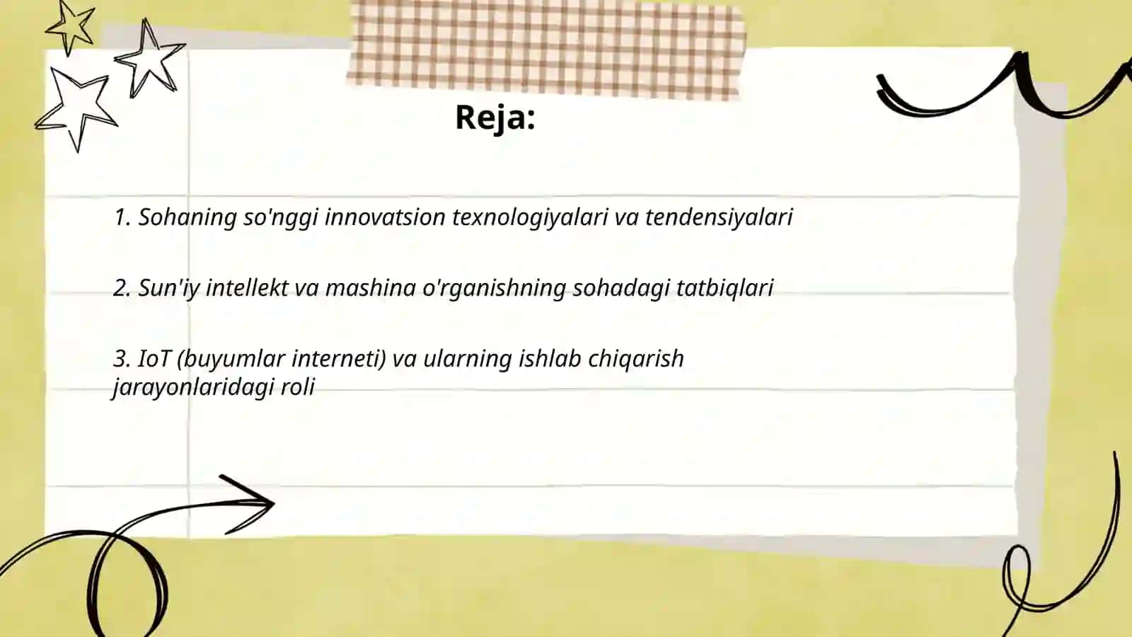 Sohaning innovatsion yangiliklari 2