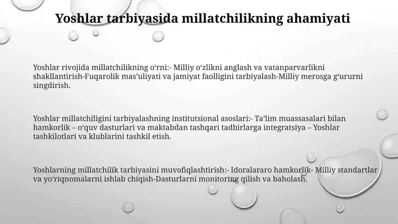 Yoshlarni Milliy Goya Ruhida Tarbiyalashning Institutsional Tizimi FaoliyatiniMuvofiqlashtirishMasalalari 2