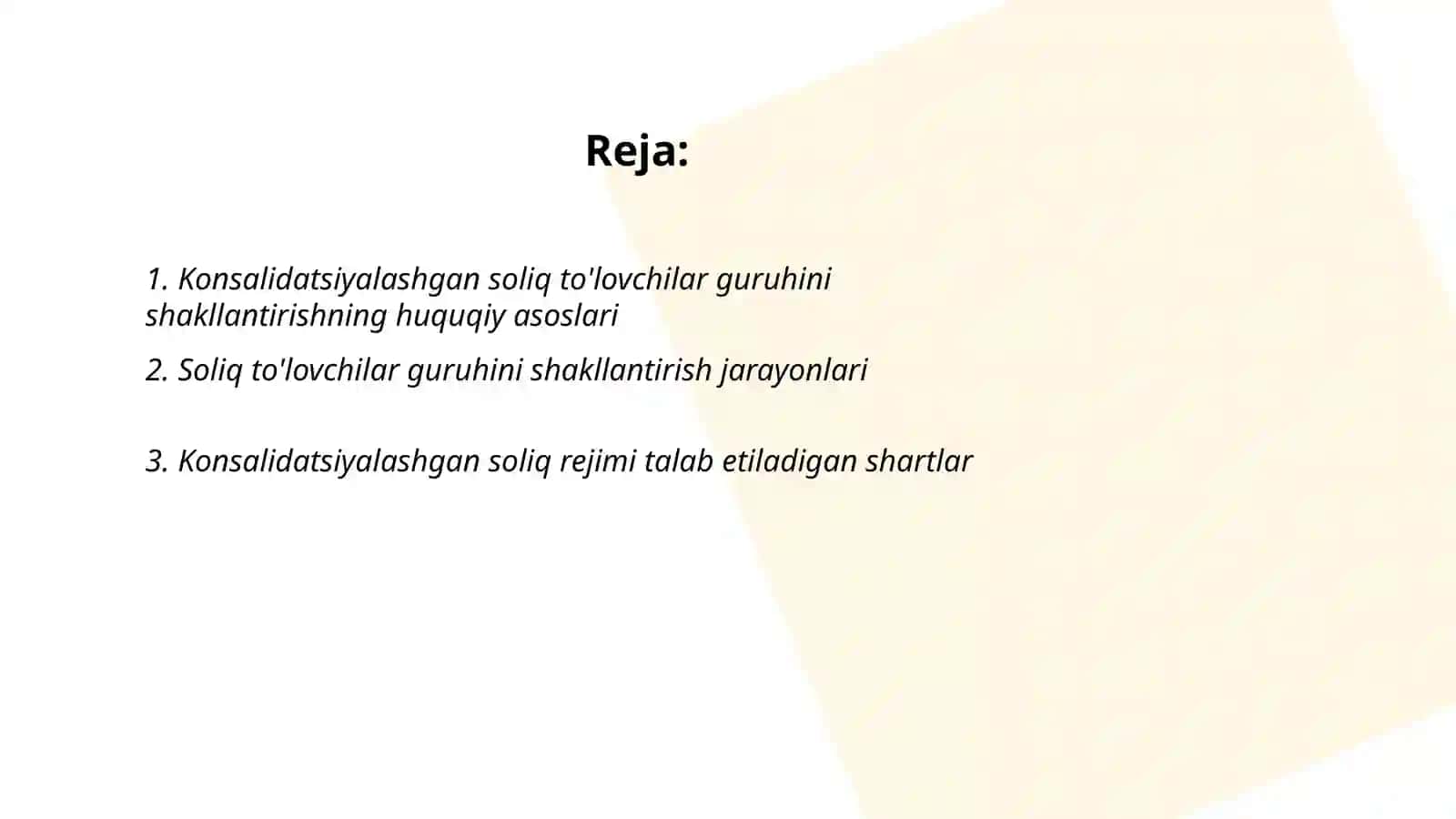 Konsalidatsiyashgan soliq to'lovchilar guruhini shakllantirish tartibi 2