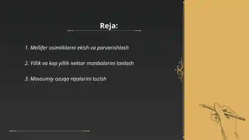 Asalarilarning ozuqa bazasini kengaytirish 2