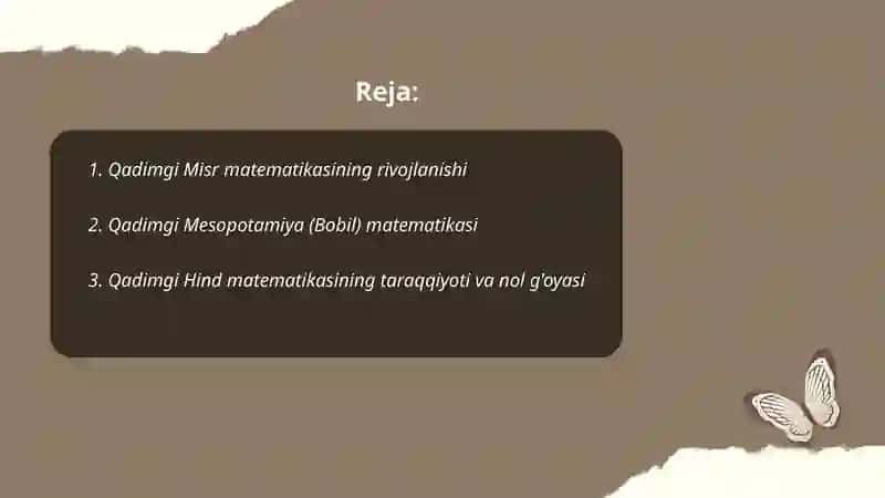 Matematikaning rivojlanish tarixi 2
