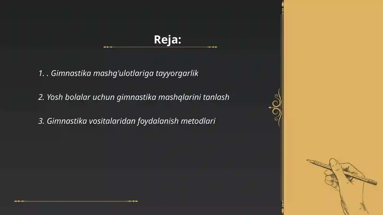 Maktabgacha talim muassalari va oilada gimnastika mashgulotlarini o'tkazish metadlari 2