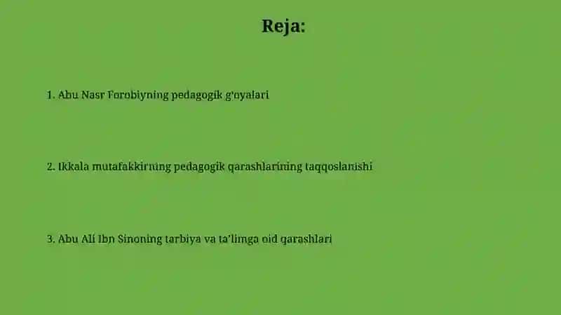 Abu Nasr Forobiyning pedagogik g'oyalari 2