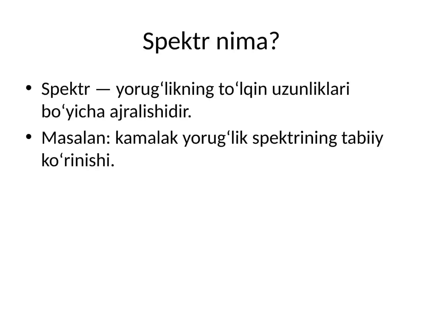 Atomning chiziqli spektrlari 2