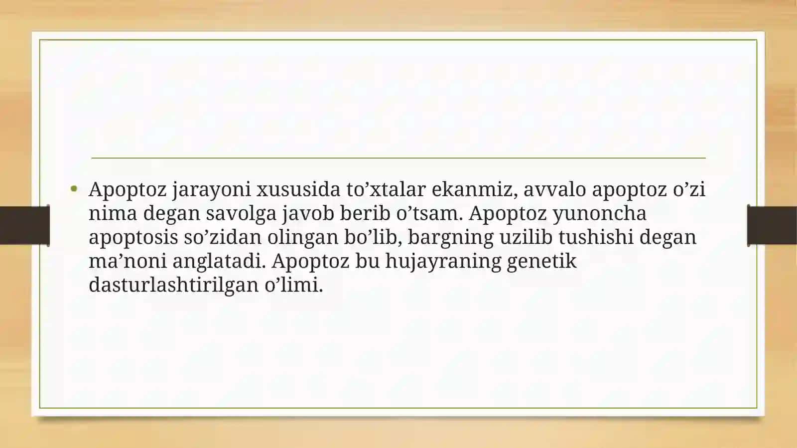 Apoptoz haqida 2