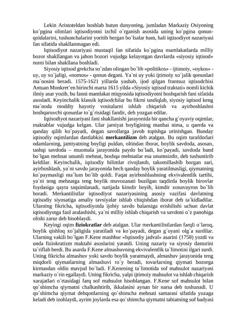 IQTISODIYOT NAZARIYASI FANINING PREDMETI VA BILISH USLUBLARI 2