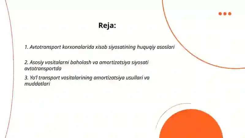 Avtotransport korxonalarida xisob siyosatining xususiyatlari 2